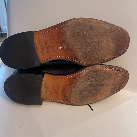 Johnston & Murphy lace up loafers brown men’s shoes size 8 1/2 - Picture 6 of 8